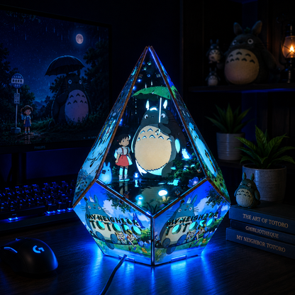 5-Sided TTR Wooden Anime Story Lamp | RGB Handmade Night Light