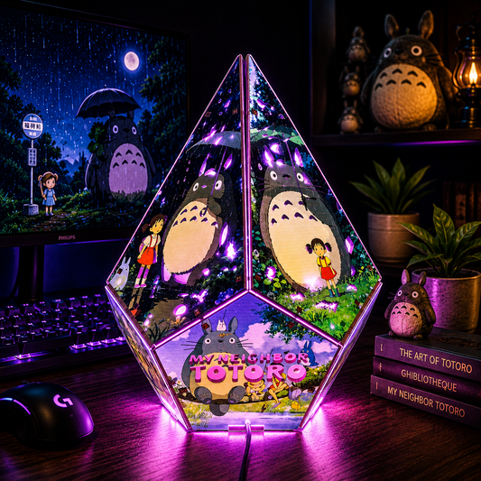 5-Sided TTR Wooden Anime Story Lamp | RGB Handmade Night Light