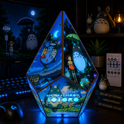 5-Sided TTR Wooden Anime Story Lamp | RGB Handmade Night Light