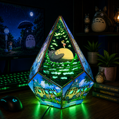 5-Sided TTR Wooden Anime Story Lamp | RGB Handmade Night Light